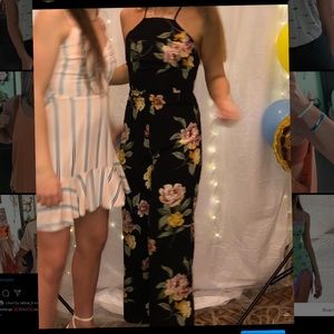 Medium black floral romper